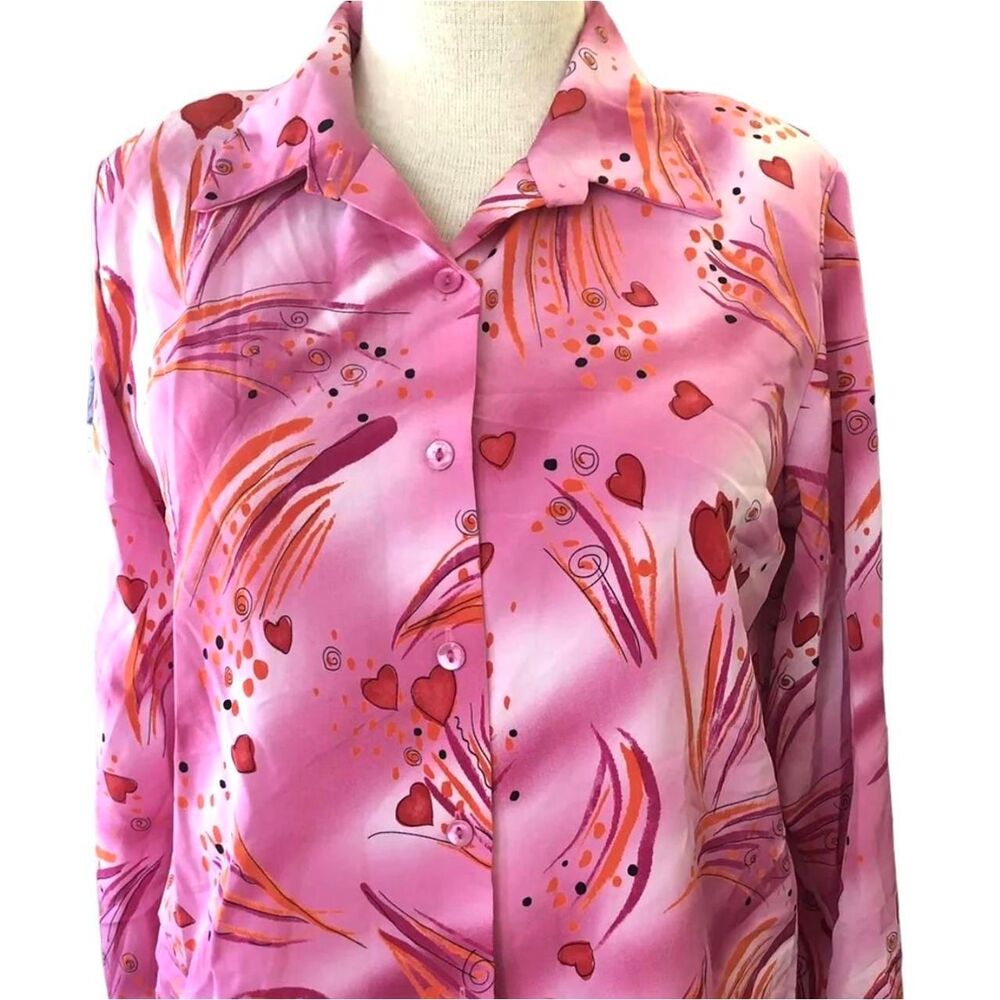 Susan-graver Women's Orange and Pink Blouse